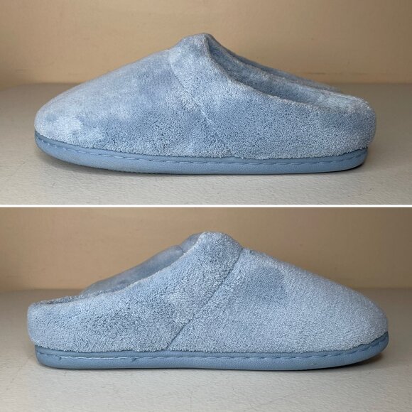 Tempur-Pedic Windsock Slippers Light Blue Terrycloth Size 7 - Picture 2 of 14